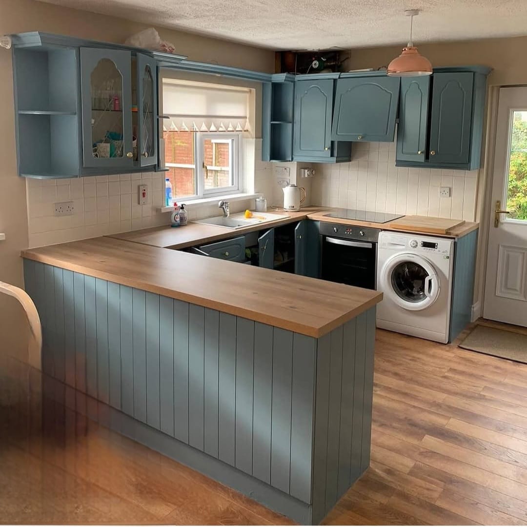 Professional kitchen cabinet painting transformation in Limerick